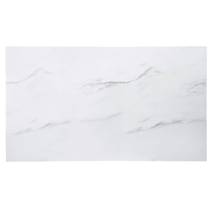 Steve Silver Santeri White Faux Marble and Cherry Dining Table