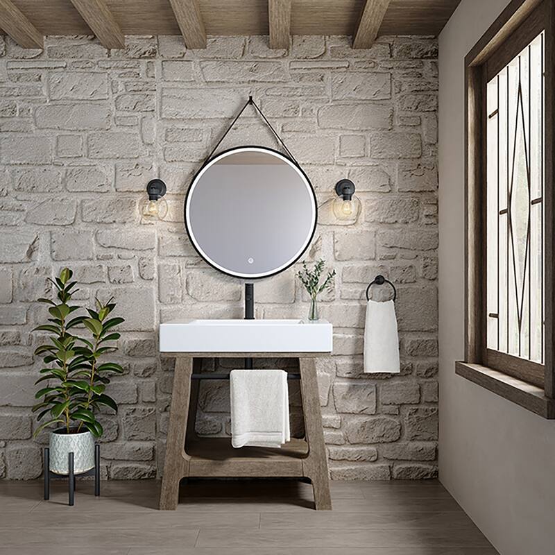 James Martin Vanities Auburn 31.5" Sink Console, Weathered Timber