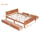 preview thumbnail 132 of 158, (Twin/Full/Queen)Curved Legs Design Platform Bed Frame with 4 Drawers