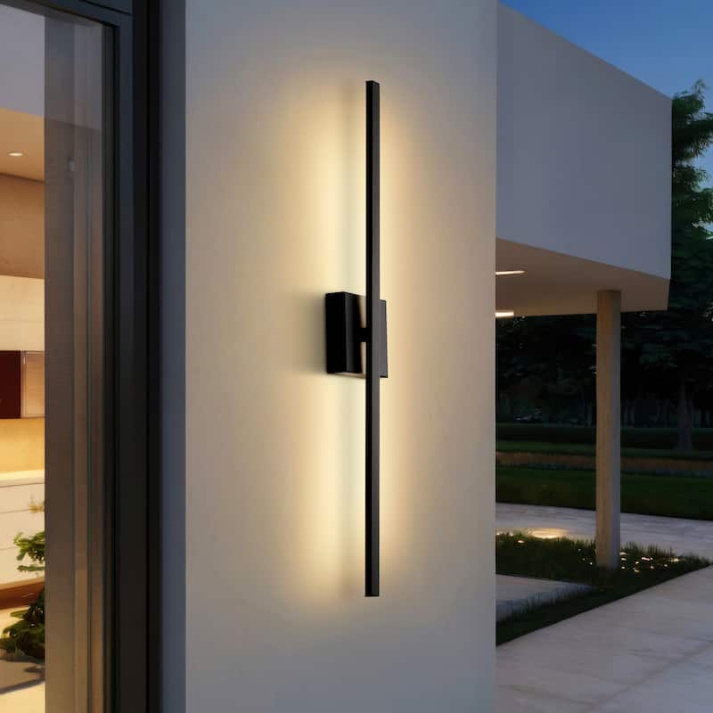 Palco Modern Minimalist Indoor/Outdoor Metal 350-Degree Rotatable Dimmable Integrated LED Wall Sconce, by JONATHAN Y