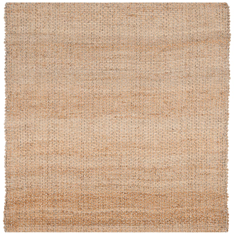 SAFAVIEH Handmade Natural Fiber Neveah Jute Rug - 6' Square - Light Blue/Natural