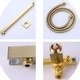 preview thumbnail 8 of 7, Luxury Brushed Gold 10'' Complete Rain Shower System with High Pressure Handheld Spray
