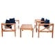preview thumbnail 53 of 61, SAFAVIEH Outdoor Montez 4-Piece Conversation Patio Set with Accent Pillows