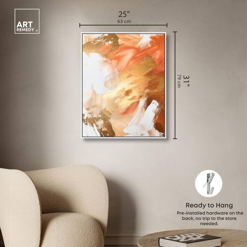 Golden Yellow Citrus Burst II Canvas by Art Remedy