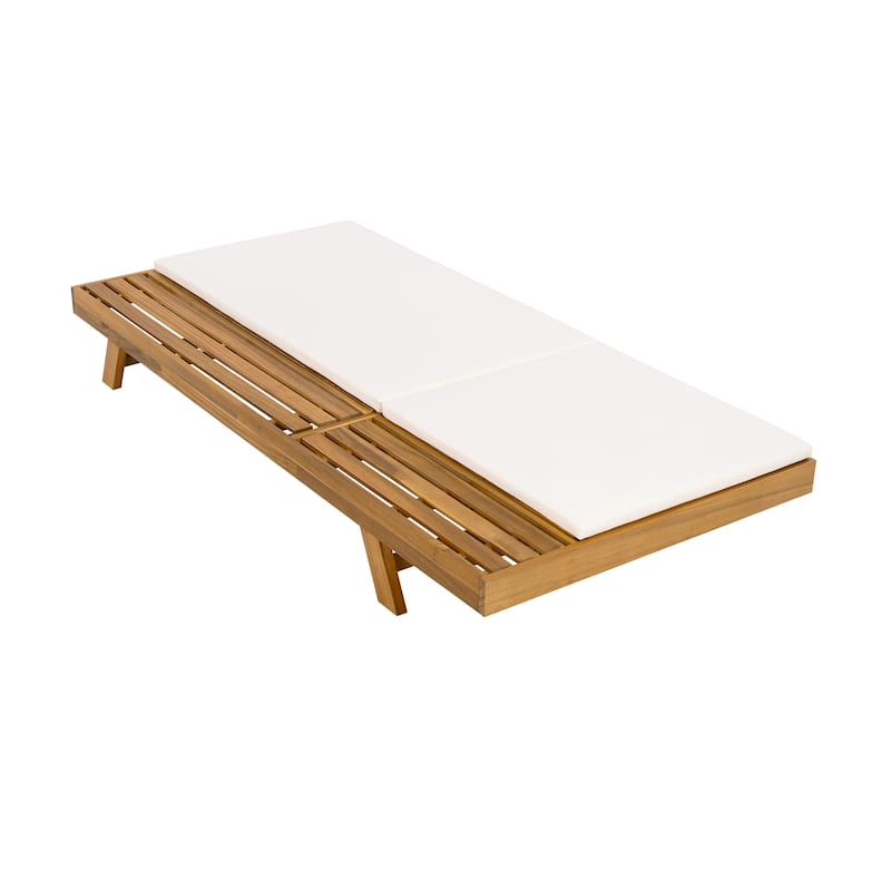 Christopher Knight Home- Johnson Acacia Wood Outdoor Chaise Lounge Set of 4