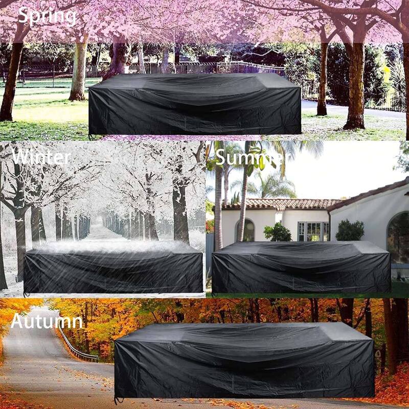 Patio Furniture Cover Waterproof Heavy Outdoor Dining Table Set Cover-fit 8-12 seat