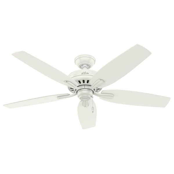 Hunter 52" Newsome Outdoor Ceiling Fan with Pull Chain, Damp Rated. Opens flyout.