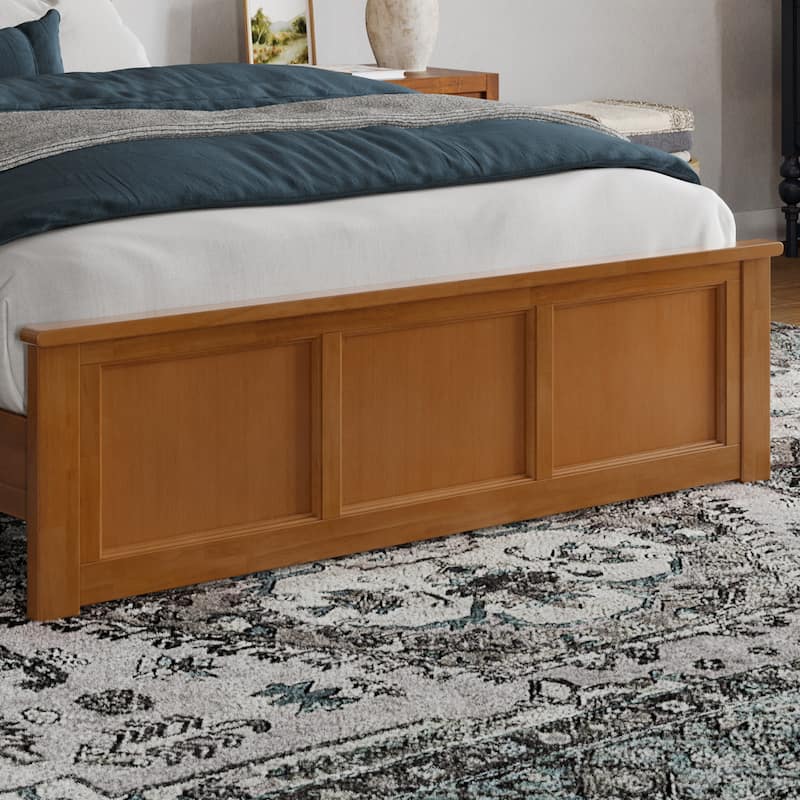 Charlotte Solid Wood Low Profile Platform Bed with Matching Footboard