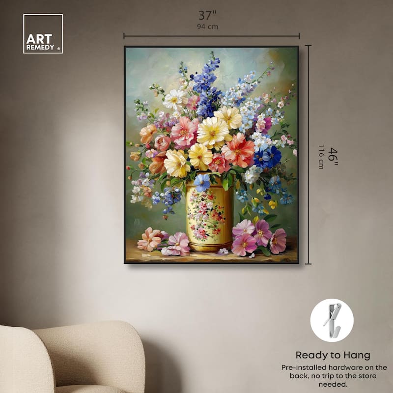 Chromatic Corolla Canvas by Art Remedy