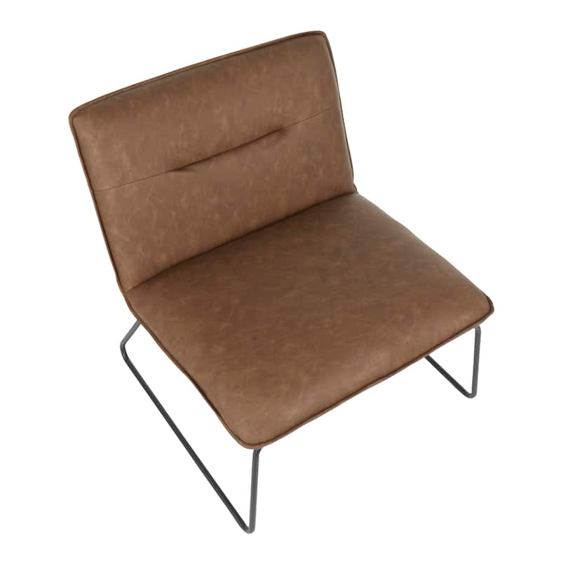 Carbon Loft Kerby Industrial Faux Leather Accent Chair