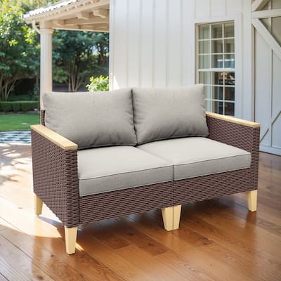 Outdoor Loveseat Sofa With Cushion
