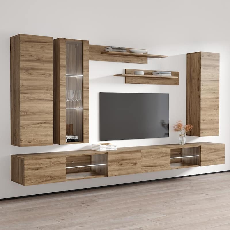 Fly EF4 33TV Wall Mounted Floating Modern Entertainment Center