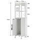preview thumbnail 27 of 28, Slim Bathroom Cabinet Small Bathroom Storage Corner Floor Cabinet with Magnetic Doors and Shelves Toilet Paper Holder