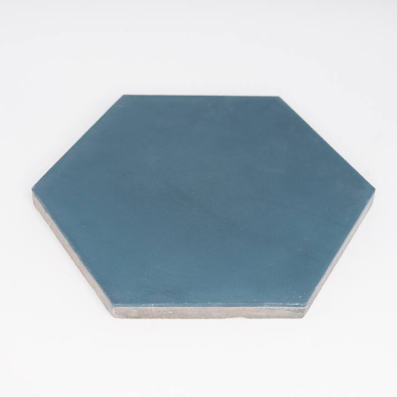 Handmade Menara Solid Navy Blue Tile, Pack of 12 (Morocco)