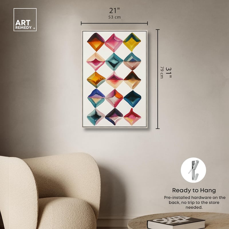 Diamond Grid Canvas by Art Remedy
