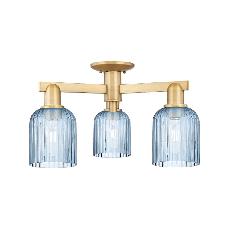 Innovations Lighting Downtown Urban - Bridal Veil - 3 Light 23" Semi-Flush Mount Light