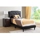 preview thumbnail 15 of 50, Carson Carrington Valsnas Adjustable Tufted Faux Leather Panel Bed Black - Twin