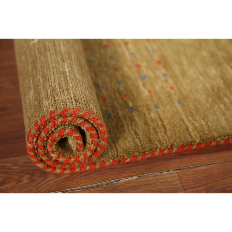 Animals Tribal Gabbeh Indian Accent Rug Handmade Modern Wool Carpet - 3'0"x 5'3"