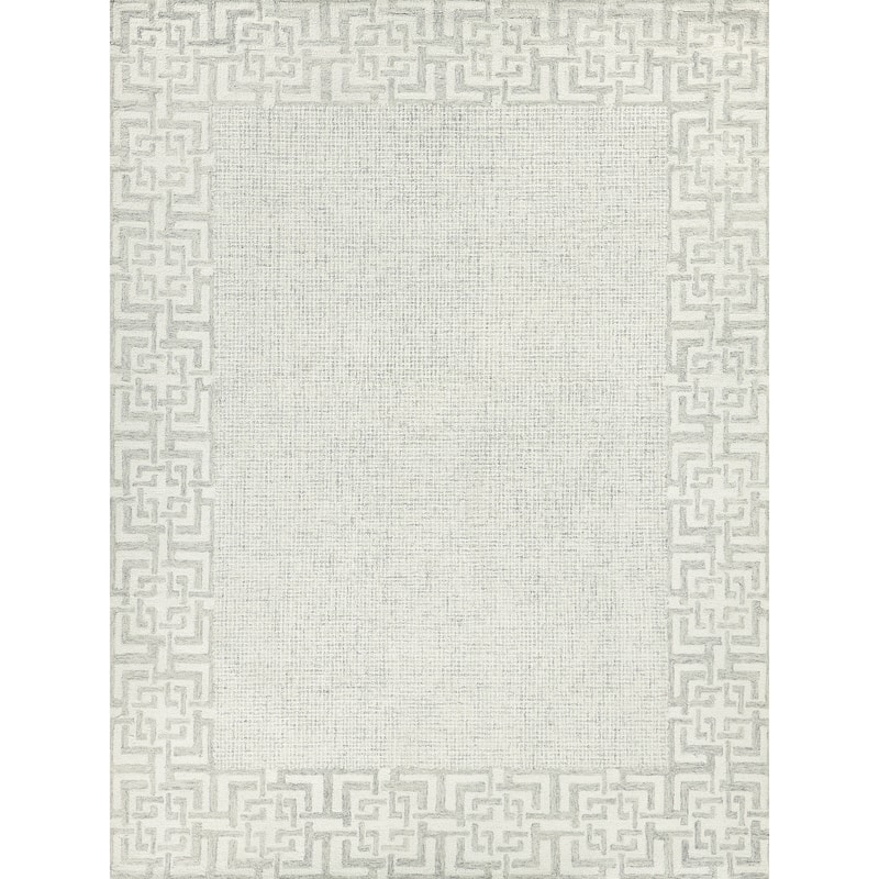 EXQUISITE RUGS Caprice Hand-tufted New Zealand Wool Silver/Ivory Area Rug.