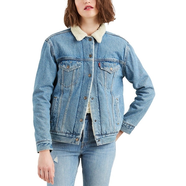 levi's fleece jean jacket