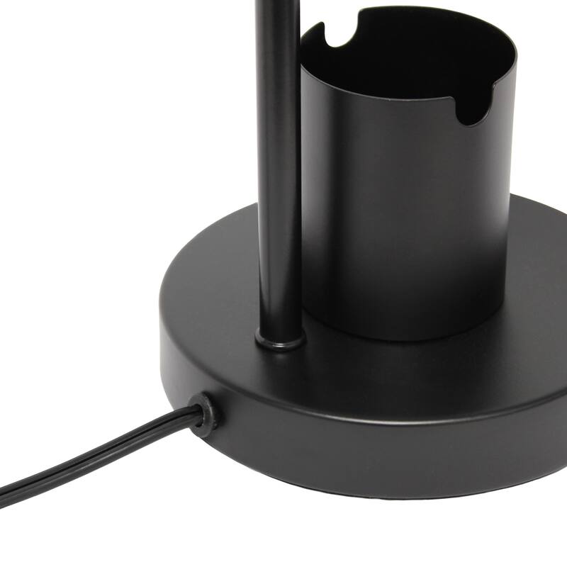 Adjustable Desk Lamp with Pen Holder - 15.75" - Black