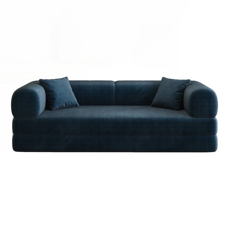 Compression Sofa,Convertible Floor Sofa Bed-with Pillow Back Support Armrest,Comfy Futon Couch Sleeper Bed