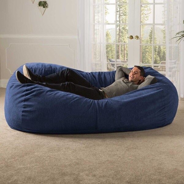 Jaxx 7 Foot Giant Bean Bag Sofa For Adults - Premium Chenille - On