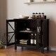 preview thumbnail 11 of 10, Sideboard Cabinet Display Buffet Storage Cabinet with Double Glass Doors