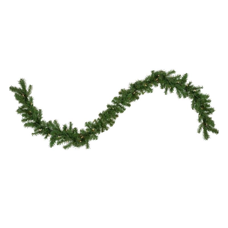 4pc Artificial Wolcott Spruce Tree Wreath Garland Set Clear Lights - 6.5 Foot