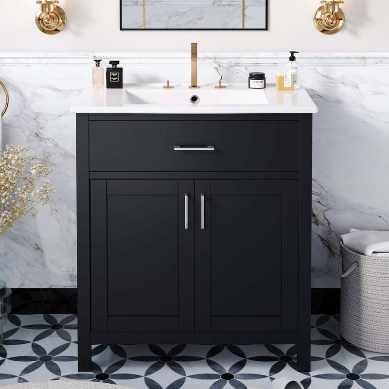 30-Inch Bathroom Vanity with Ceramic Sink
