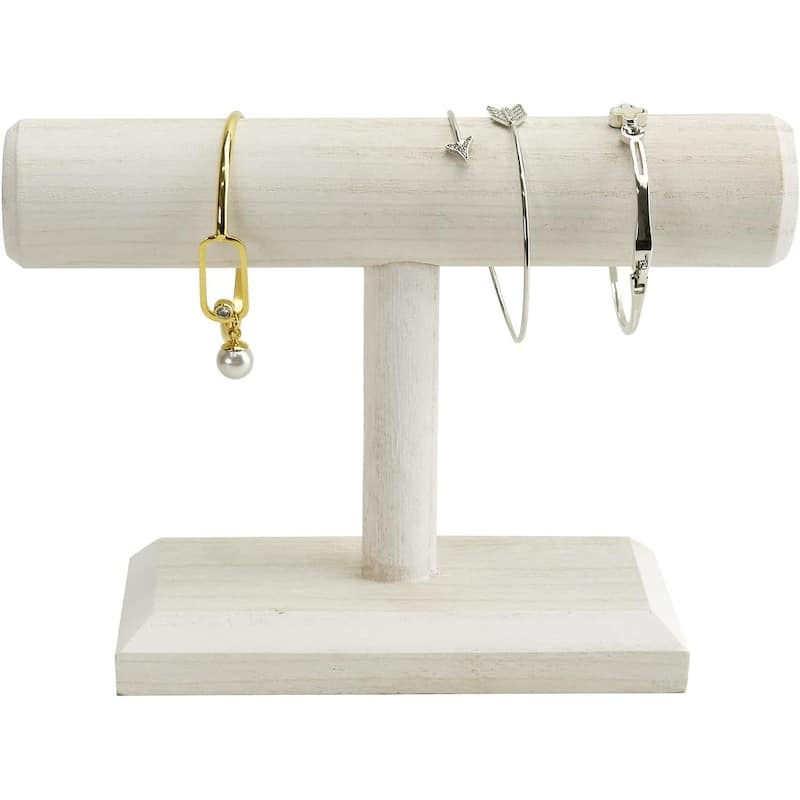 Antique Wooden Display Jewelry Accessory Stand - S - White
