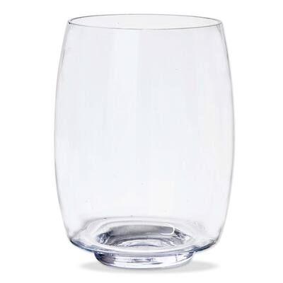 Lagos Hurricane Candle Holders - Clear Glass Pillar Holders, 7.5" H x 5.5" L x 5.5" W, Easy Clean, Everyday Use