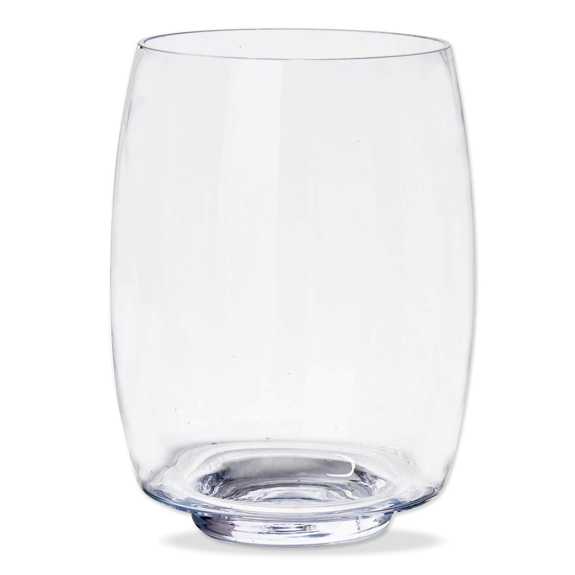 Lagos Hurricane Candle Holders - Clear Glass Pillar Holders, 7.5" H x 5.5" L x 5.5" W, Easy Clean, Everyday Use