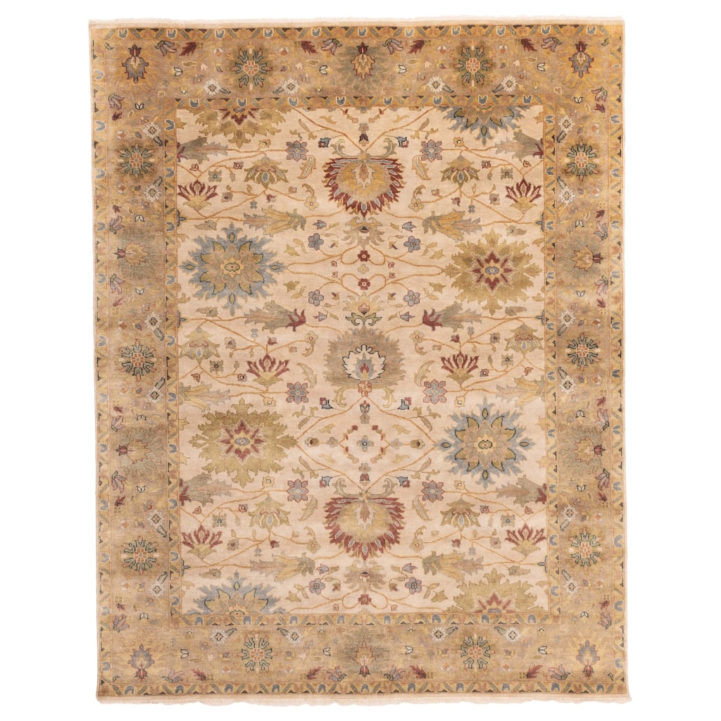 ECARPETGALLERY Hand-knotted Jules Serapi Ivory Wool Rug - 7'11 x 9'11