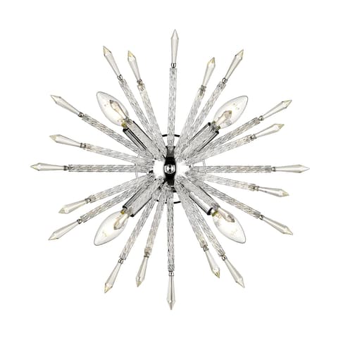 OVE Decors Sputnik 4 Light Wall LED Sconce in Chrome - 18.13 H in.