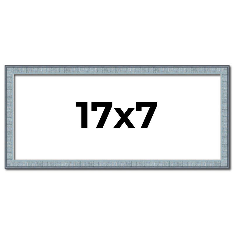 17x7 Frame Rustic Sky Blue Solid Wood Picture Frame | 0.75 Inch