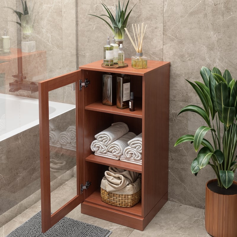 100% Solid Wood 16.5" Bathroom Cabinet with Optional Doors by Palace Imports