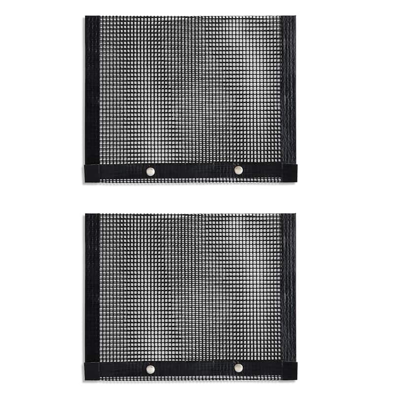 HIC Roasting Reusable Non-Stick BBQ Grilling Mesh Bag, Set of 2
