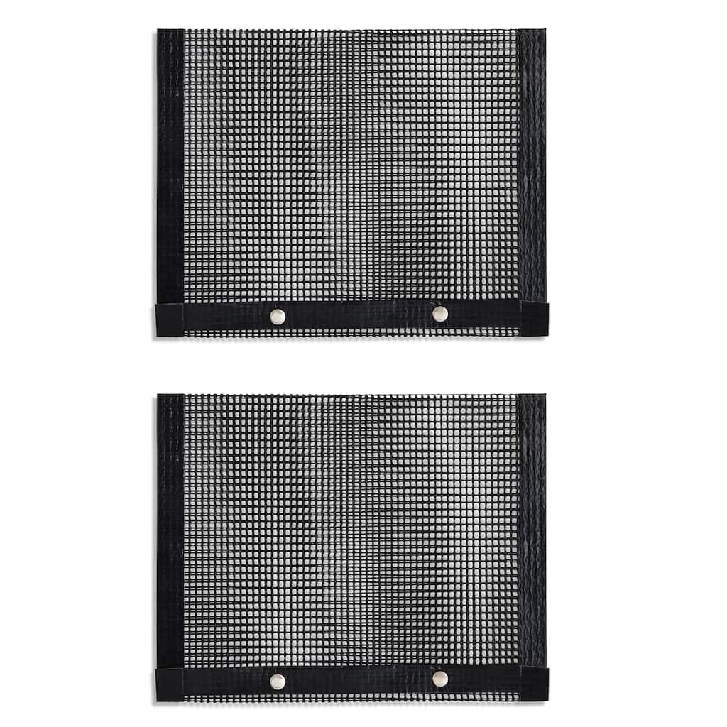 HIC Roasting Reusable Non-Stick BBQ Grilling Mesh Bag, Set of 2