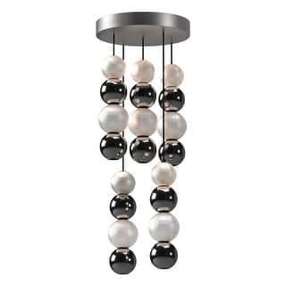 Alora Lighting MP321805 Onyx 15" Wide LED Multi Light Pendant