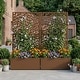 preview thumbnail 59 of 103, 72 in Metal Movable Planter Box with Trellis Privacy Screen Lockable Wheels