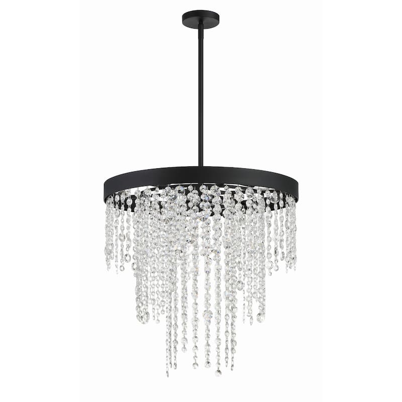 Winham 6 Light Black Forged Chandelier - 24"W x 23"H