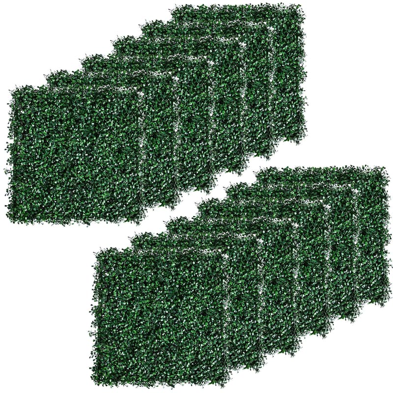 Grass Wall Panels Artificial Grass Wall Decor,Greenery Backdrop Panels Wall - Green