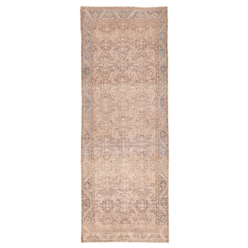 ECARPETGALLERY Hand-knotted Antalya Vintage Tan Wool Rug - 3'3 x 9'2