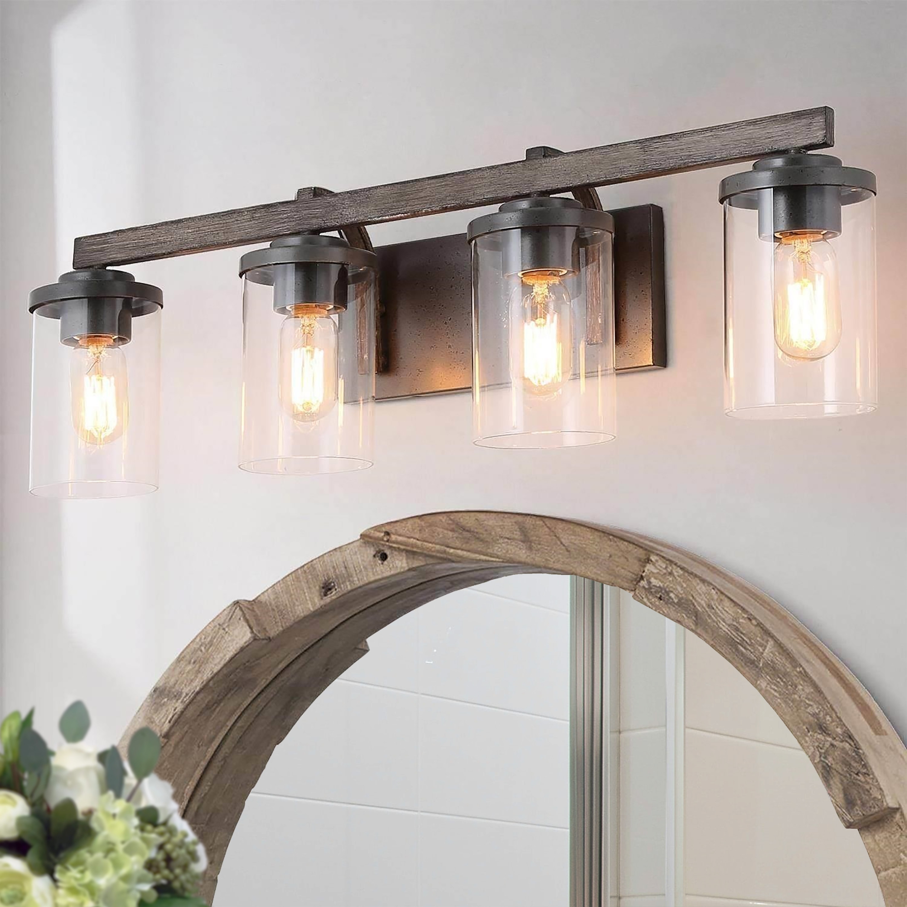 Modern farmhouse lighting bathroom top