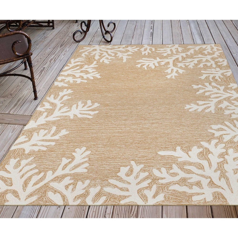 Liora Manne Capri Coral Border Indoor/Outdoor Rug