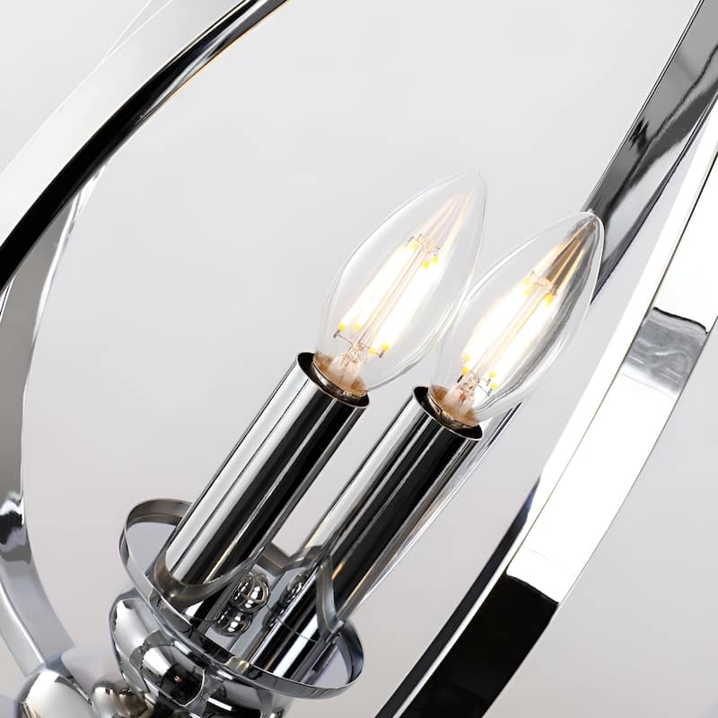 Mini 3-Light Geometric Teardrop Pendant with Crystals Tulipe Lantern Style