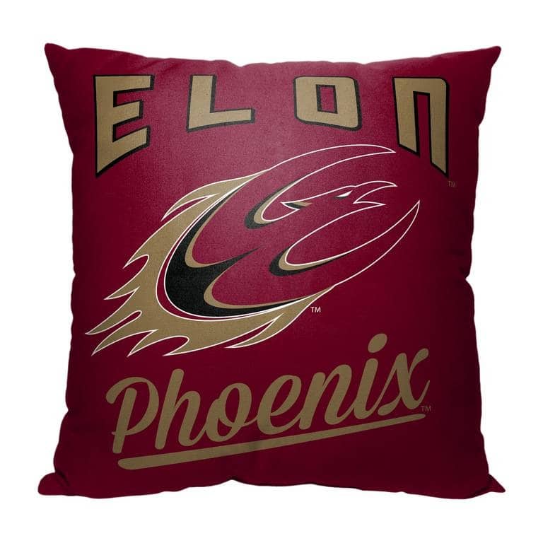 NCAA CAA Alumni 18 Inch Throw Pillow - 18" x 18" - Elon Phoenix