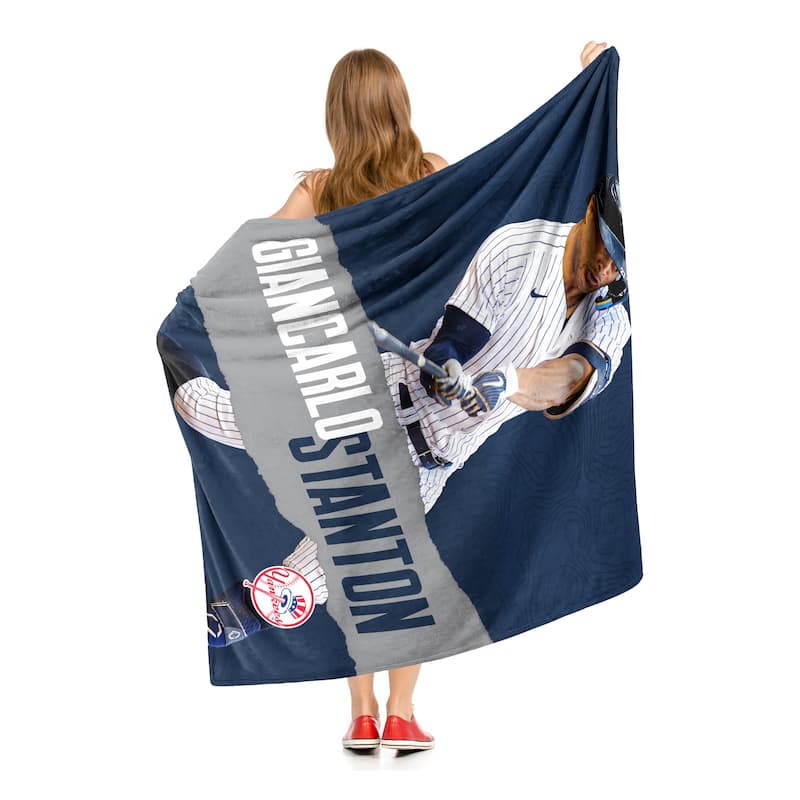 MLB Player New York Yankees Giancarlo Stanton Silk Touch Throw - Bed ...