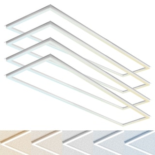 LED Panel Light 600x600mm Bright Lumen Square Edge Lits 40W 40W Ceiling Recessed 3 In 1 Diamond Lattice Frame Border Fitting Cool White 6500k Office Lighting - View #4